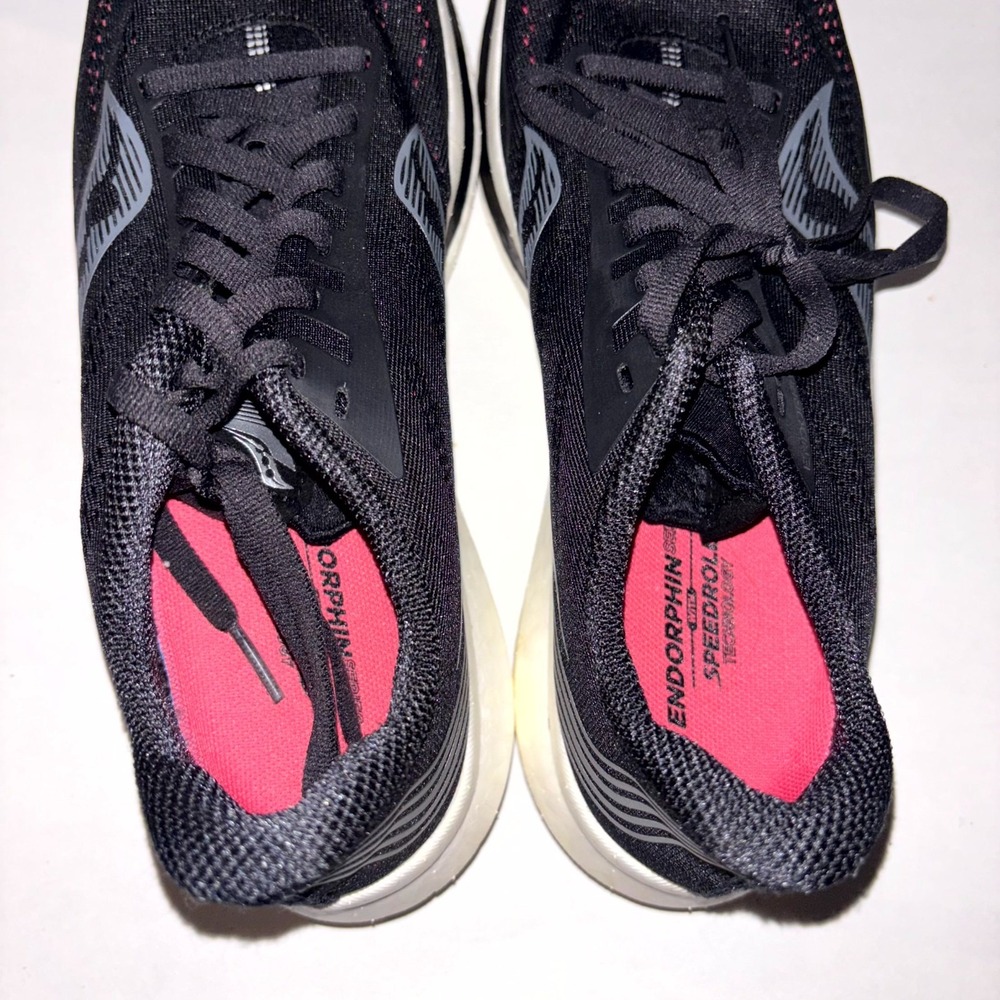 Saucony Endorphin Pro S10598-45 Womens 8 Running Shoes Black Athletic Sneaker - Picture 6 of 11